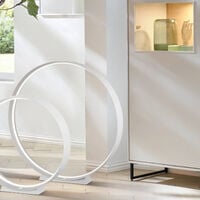 Musterring Loop LED-lattiavalaisin 75 cm mattavalkoinen/hopea